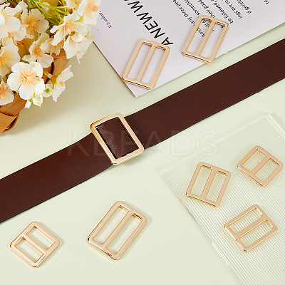 8Pcs 4 Styles Alloy Slider Buckles FIND-GF0007-01LG-1