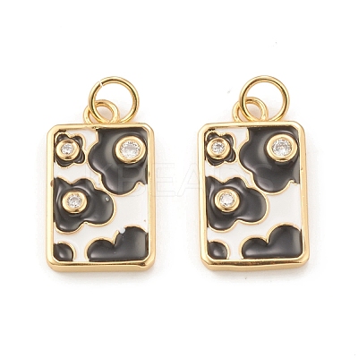Eco-Friendly Brass Micro Pave Clear Cubic Zirconia Pendants KK-I698-08B-1