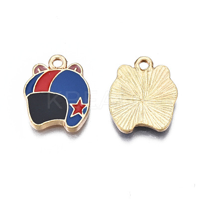 Rack Plating Alloy Enamel Charms ENAM-T011-179-1