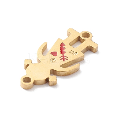 304 Stainless Steel Connector Charms STAS-R119-01G-1