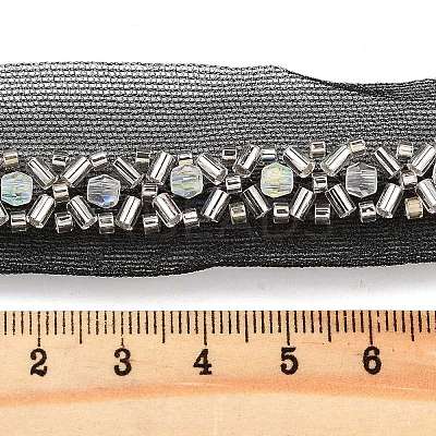 Polyester Flower Lace Trims OCOR-A007-31-1