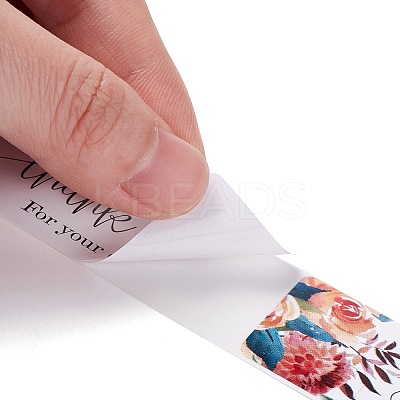 Rectangle with Word Thank You Paper Stickers LS-DIY-B041-28B-1