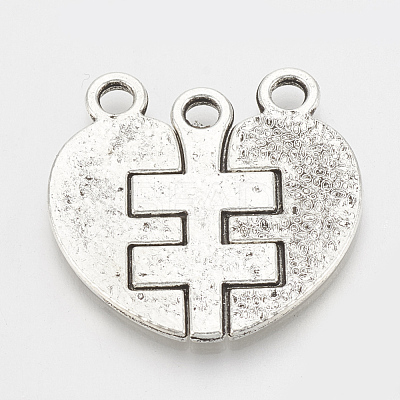 Tibetan Style Alloy Pendant Rhinestone Settings TIBE-N001-03AS-LF-1
