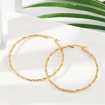 201 Stainless Steel Hoop Earrings EJEW-Q026-16G-D-1