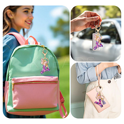 Resin Butterfly Pendant Keychains KEYC-TAC0034-03Y-1
