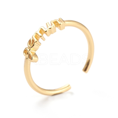 Constellation/Zodiac Sign Brass Cuff Rings RJEW-J074-05G-I-1
