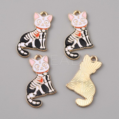 Zine Alloy Enamel Charms ENAM-WH0065-05B-LG-1
