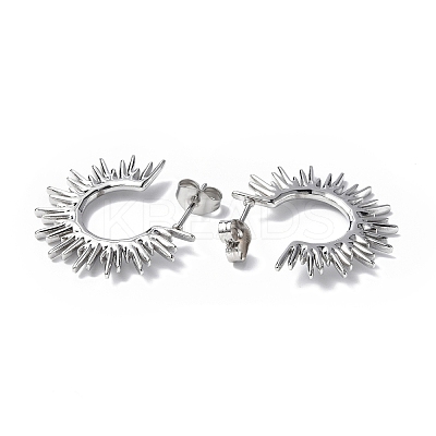 Non-Tarnish 304 Stainless Steel Sun Stud Earrings STAS-B034-13P-1