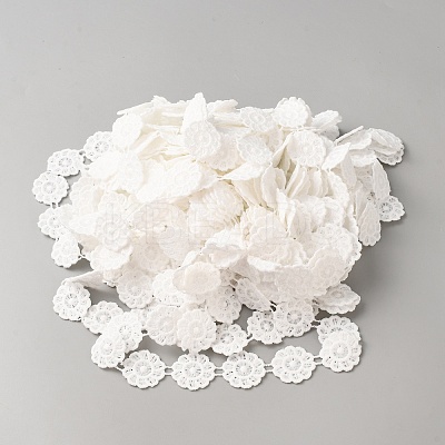Polyester Lace Ribbon OCOR-WH0111-138G-1