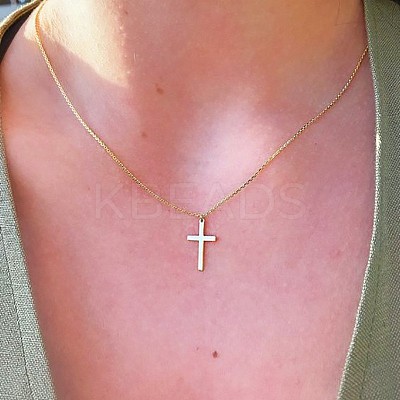 Cross Alloy Pendant Necklaces WGAF0E8-20-1