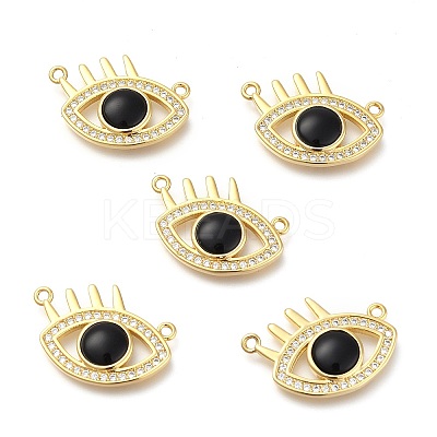Brass Micro Pave Clear Cubic Zirconia & Obsidian Pendants G-Z004-02-1