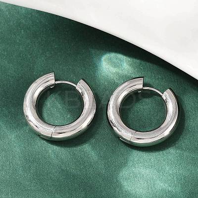 202 Stainless Steel Polishing Hoop Earrings EJEW-M106-02P-04-1