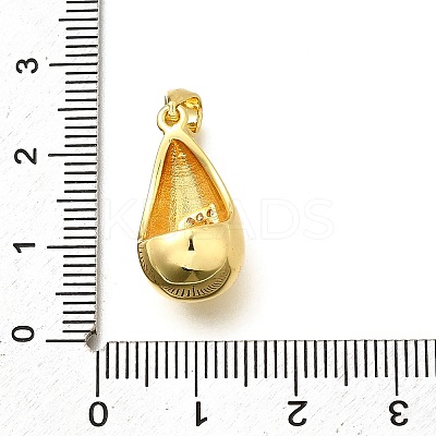 Rack Plating Brass Micro Pave Cubic Zirconia Pendants KK-L226-102G-R-1