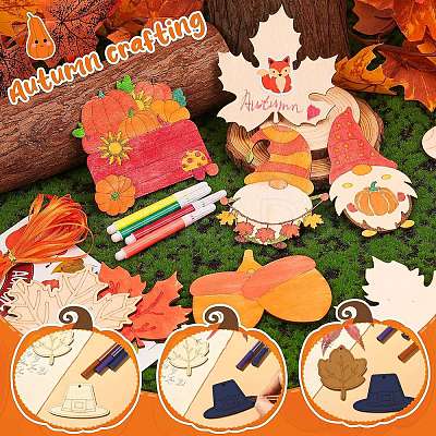 Thanksgiving Day Theme Unfinished Wood Cutouts WOOD-CJC0009-03-1