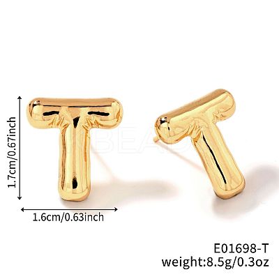 Brass Stud Earrings LS-UV9543-20-1