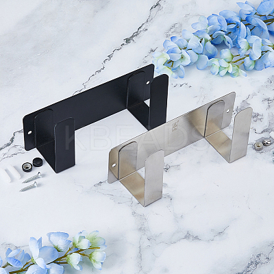 4 Sets 2 Colors Adhesive Wall Mounted Stainless Steel Pot Lid Holders AJEW-FH0004-53-1