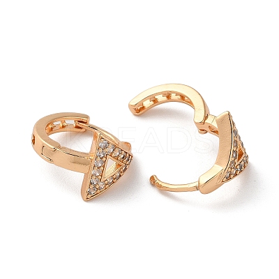 Brass Hoop Earrings with Glass EJEW-K256-92KCG-1