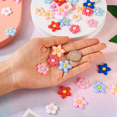 DIY Flower Cabochons Jewelry Making Finding Kit FIND-TA0002-45-1