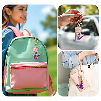 Resin Butterfly Pendant Keychains KEYC-TAC0034-03V-1