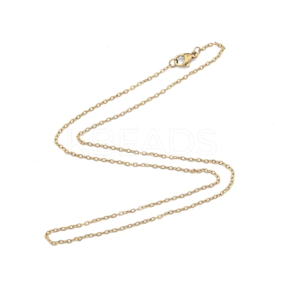 304 Stainless Steel Cable Chains Necklace for Men Women NJEW-N050-A02-G15-1