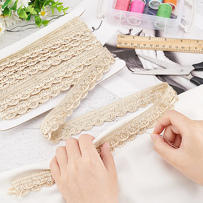 8M Polyester Curtain Lace Trimmer Ribbon DIY-NB0008-30A-1