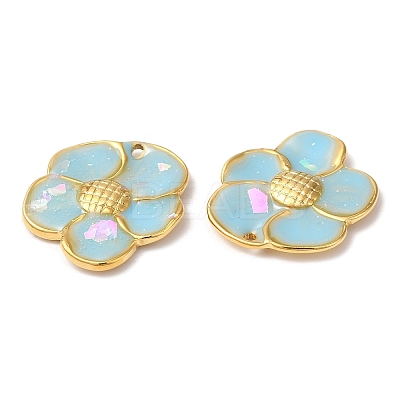 304 Stainless Steel Enamel Pendants STAS-K256-01G-01-1