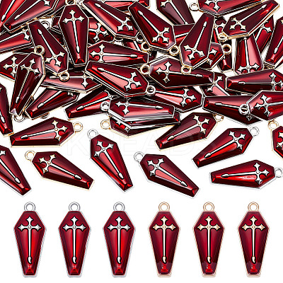 56pcs 2 Colors Halloween Theme Alloy Enamel Pendants ENAM-ME0001-41-1