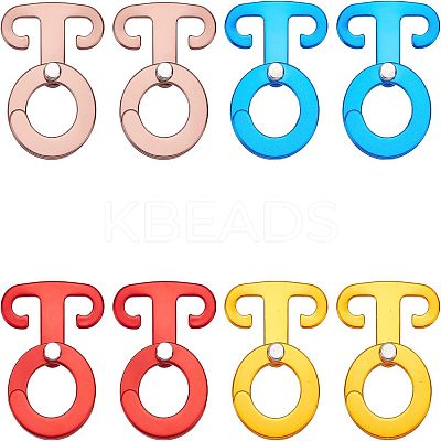 8Pcs 4 Colors Aluminum Alloy Guyline Cord Adjuster TOOL-FH0001-17-1