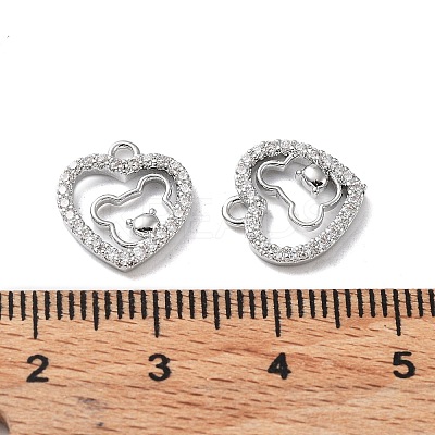 Rack Plating Brass Micro Pave Cubic Zirconia Pendants KK-K333-84P-1
