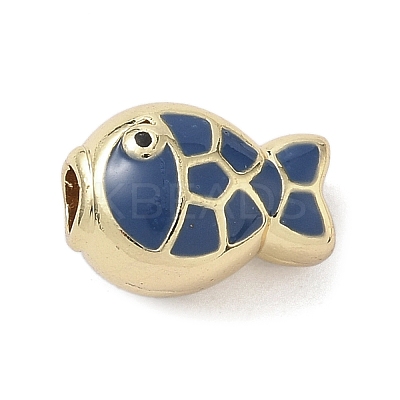 Brass Enamel Beads KK-K368-18G-1