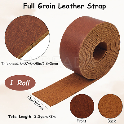 2M Flat AB Grade Cowhide Leather Cord AJEW-WH0479-73E-03-1