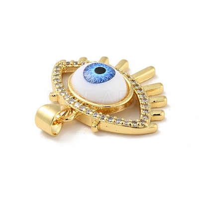 Brass Micro Pave Cubic Zirconia Pendants KK-B059-41G-D-1