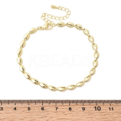 Brass Link Chain Bracelets for Women BJEW-K298-09G-1