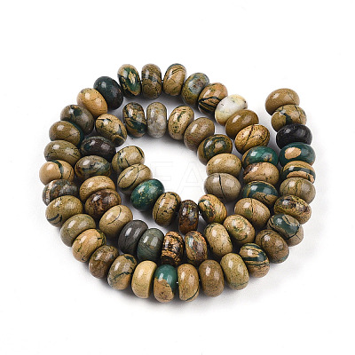 Natural Verdite Stone Beads Strands G-T140-72A-1