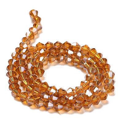 Transparent Electroplate Glass Beads Strands EGLA-A039-T3mm-B28-1