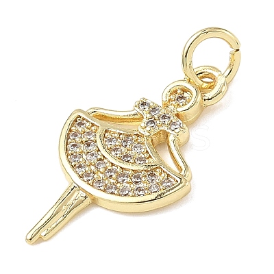 Brass Micro Pave Cubic Zirconia Pendants ZIRC-I356-08G-01-1