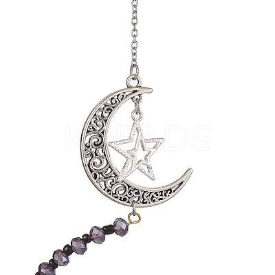 Glass Spiral Pendant Decorations HJEW-TA00269-1