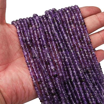 Natural Amethyst Beads Strands G-N342-24-01-1