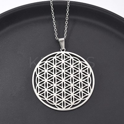 Non-Tarnish 201 Stainless Steel Pendant Necklaces NJEW-S105-JN624-45-1-1