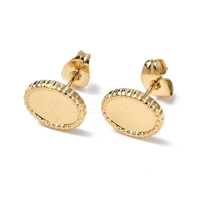 Ion Plating(IP) 304 Stainless Steel Stud Earring Findings X-STAS-F286-10G-1