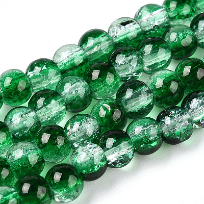 Baking Paint Crackle Glass Bead Strands CCG-S001-4mm-19-1