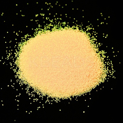 Luminous Glow in the Dark Transparent Mini Glass Round Beads GLAA-F124-A08-1