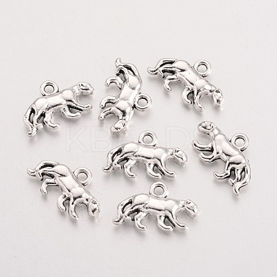 Tibetan Style Alloy Leopard Charms X-TIBEP-S291-15-RS-1