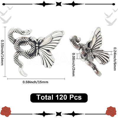 120Pcs Tibetan Style Alloy Beads FIND-SC0017-95AS-1