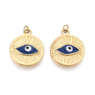 304 Stainless Steel Enamel Pendants STAS-T069-59-1