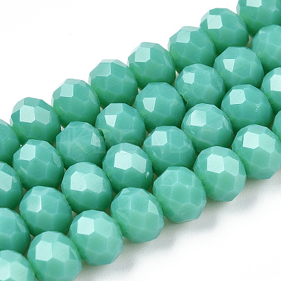 Opaque Solid Color Glass Beads Strands EGLA-A034-P1mm-D31-1