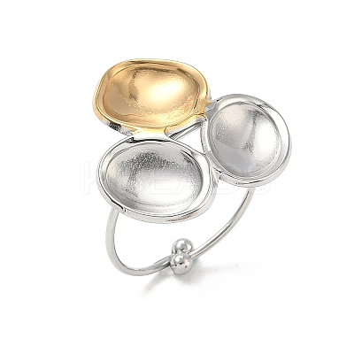 304 Stainless Steel Cuff Rings RJEW-D338-03C-GP-1