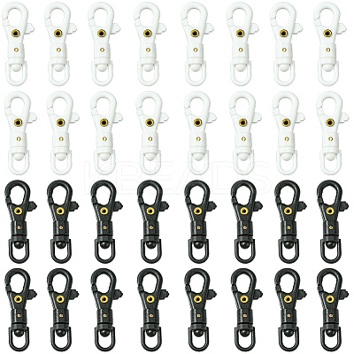 32Pcs 2 Colors POM Plastic Swivel Clasps FIND-SC0017-04-1