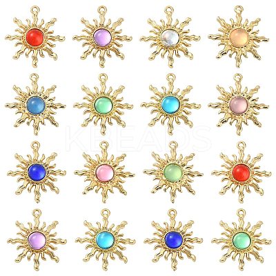 26Pcs 13 Colors Acrylic Pendants RB-CJ0001-04-1