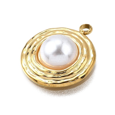 Plastic Pearl Pendants STAS-Q360-03A-G-1
